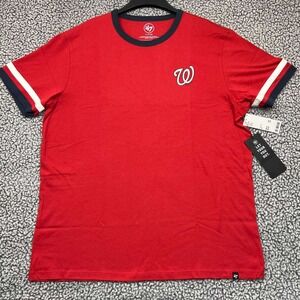 Washington Nationals Shirt Men Extra‎ Large 47 Brand Short Sleeve Cotton New XL
